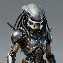 futuristic robot alien, highly detailed, digital painting, artstation, concept art, smooth, sharp focus, portrait by greg rutkowski, predator film