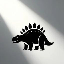 cartoon stegosaurus, logo, clean design, minimalist, svg