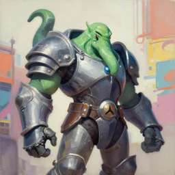 greg manchess portrait painting of armored cthulhu as overwatch character, medium shot, asymmetrical, profile picture, organic painting, sunny day, matte painting, bold shapes, hard edges, street art, trending on artstation, by huang guangjian and gil elvgren and sachin teng
