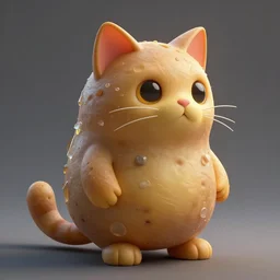 cat in the shape of a potato, futuristic, sci-fi, contrast volumetric light, highly detailed, digital painting, artstation, concept art, sharp focus, illustration, by Evgeny Lushpin