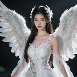 beautiful 4 k female portrait, swan spirit priestess, wings, character concept, trending in artstation, cgsociety, by wlop