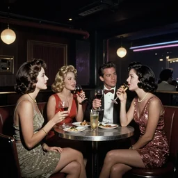 1960s city night club,  movie shot