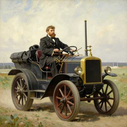 russian revolution diesel - powered 1 9 1 0, painting by carl larsson
