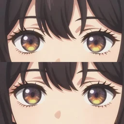 extreme closeup anime of female eyes. trending on artstation. detailed
