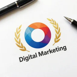 logo design sketch for a digital marketing company, highly detailed, vibrant, award winning