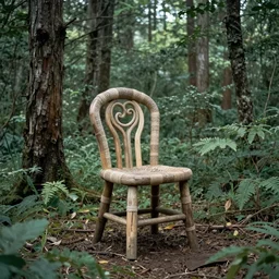 whimsical chair in the forest wenjun lin