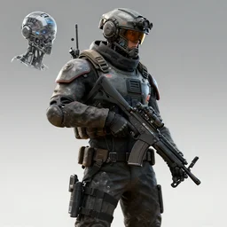 complete breakdown concept art time travelling soldier operative tactical combat cyber future nano tech catalog digital painting highly detailed render 4 k 8 k hd trending on artstation