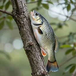 A fish climbing a tree