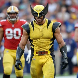 Wolverine from the X-Men as a football manager