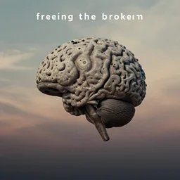 freeing the broken mind album cover, modern, film, soft lighting gradient. no text, no watermarks.