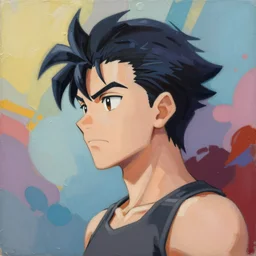 greg manchess portrait painting of yoko littner from gurren lagann as overwatch character, medium shot, asymmetrical, profile picture, organic painting, sunny day, matte painting, bold shapes, hard edges, street art, trending on artstation, by huang guangjian and gil elvgren and brom