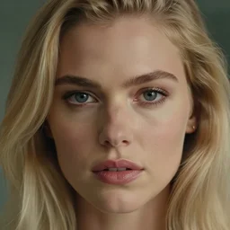 the most beautiful blonde woman in the world, hyper realistic face, beautiful eyes, cinematic, close - up, hyper detailed, 8 5 mm photograph, 8 k resolution, film still, sharp lens, wide lens