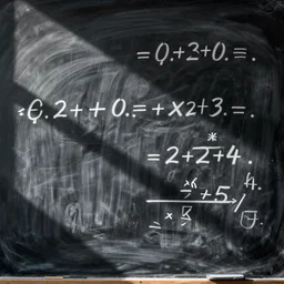 maths written on blackboard