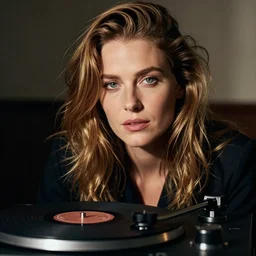 Half man half turntable, portrait, by Annie Liebovitz