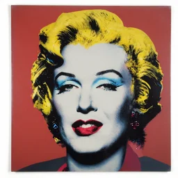 individual silk screen portrait of jeff koons by andy warhol