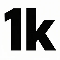 a movie poster for the movie 1 k, text 1 k bold type