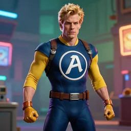 a colourful lighting, autochrome image of Johnny storm from fantastic four, 4K, photoreal, highly detailed.