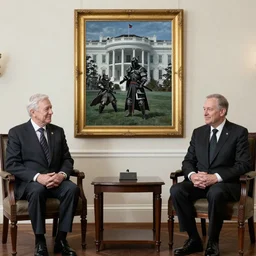 The President meeting Dark Souls, official White House portrait