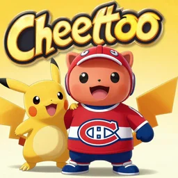 anime Portrait of Youppi the Habs Montreal Canadiens Mascot as a very cute powerful and friendly pokemon in a Cheetos Ad, highly detailed anime, high evolution, 1990s, legendary, smooth, sharp focus, dynamic lighting, intricate, trending on ArtStation, cheetos pub, illustration pokemon, art by WLOP