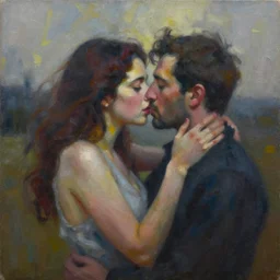 an abstract painting showing love, extremely detailed, contemporary art, oil paint, insane detail