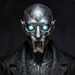haunted mf doom with glowing spectral eyes, metallic shiny skin. intricate, elegant, highly detailed, centered, digital painting, artstation, concept art, smooth, sharp focus, illustration, artgerm, tomasz alen kopera, peter mohrbacher, donato giancola, joseph christian leyendecker, wlop, frank frazetta