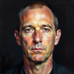 chris morris, portrait, mixed media, by tadanori yokoo