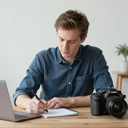 Ethan Smith writing his next guide, (EOS 5DS R, ISO100, f/8, 1/125, 84mm, RAW, postprocessed, Google AI)
