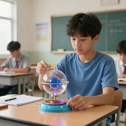 Digital art, high school student build a time machine in their classroom, trending on ArtStation