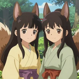 A high fantasy two cute tanuki girls, by Artgerm, face close up, official media, beautiful, detailed, high quality, 4K, epic, wallpaper, trending on artstation and behance, Gelbooru, Konachan