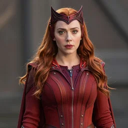 A portrait of elizabeth olsen as the scarlet witch, 8k resolution