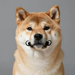 a still of a hipster shibu inu with a moustache. realistic. photo. photorealistic. detailed. high quality. high resolution. lossless quality. lossless. 8 k. hdr. 4 k. 8 k resolution. 1 6 k resolution