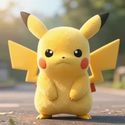 real life Pokemon, grumpy, cute!!!, fluffy!!!, ultra realistic!!!, golden hour, sharp focus