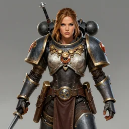 Sofia Vergara as a battle sister from Warhammer 40k, highly detailed, intricate, concept art, artstation