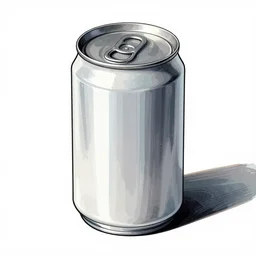 In this illustration, the artist has used a photo-realist style to depict a can of soup. The can is placed on a plain background, and the artist has used bright, primary colors to create a striking image. The illustration is both realistic and abstract de stijl, dark black by Kehinde Wiley atmospheric