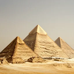 the pyramids invaded by the aliens, studio light style, trending on artstation