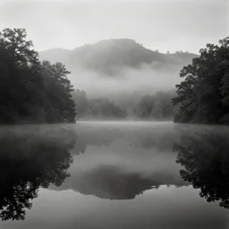 lake by William Blake, mist, fairytale, lomography, photo, monochrome, 35mm