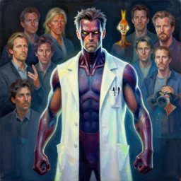 alan garcia perez as doctor octopus, organic painting, hard edges, gradient, luminescent, octane render, by greg manchess, huang guangjian, gil elvgren, sachin teng, greg rutkowski, jesper ejsing, rhads, ilya kuvshinov, cushart krenz