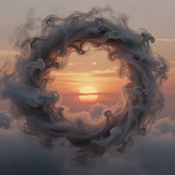 man made of swirling smoke and tendrils of fog being sucked into a vortex, sunset colors, cinematic, highly detailed, digital painting, artstation, concept art, smooth, sharp focus, illustration