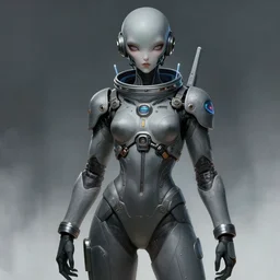 sleek stunning portrait of matte spacesuit character design, trending on pixiv, amazing alien inspired by sleek goddesses of old, ancient  traveler lithe and flexible gritty rough futuristic painterly impressions,  anime style DEFINITELY lots of anime, make it cute too, kthxbai