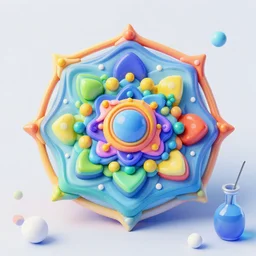 engine laboratory 3 d volume mandala chakra digital color stylized concept substance natural color scheme, global illumination ray tracing hdr fanart arstation by sung choi and eric pfeiffer and gabriel garza and casper konefal