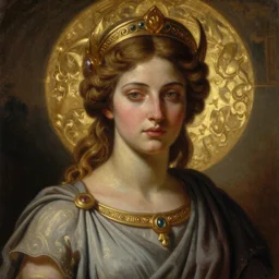 majestic gracious goddess hekate portrait, ancient greece, elysium, atmospheric lighting, painted, intricate, volumetric lighting, beautiful, rich deep colours masterpiece, golden hour, sharp focus, ultra detailed, by leesha hannigan, ross tran, thierry doizon, kai carpenter, ignacio fernandez rios