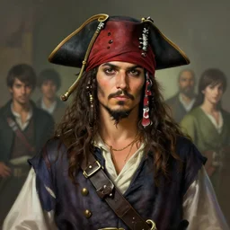 portrait of a young pirate, artstation, elegant, highly detailed, digital painting, concept art, smooth, sharp focus, illustration, art by don bluth and michel ocelot and makoto shinkai and tom whalen and atey ghailan and akihiko yoshida