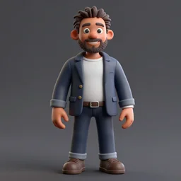 3 d model of donald glover, cinema 4 d render, 3 d character model