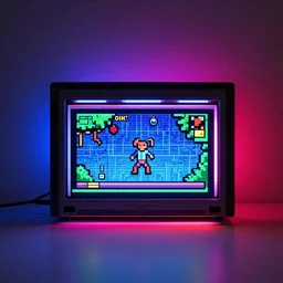 8 0 s punk rock drift led strip light video game pixel
