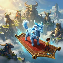 mount epic frosty flying carpet screenshot world of warcraft mounts worldboss borberland comics by jesper ejsing art and by feng zhu, by rhads, makoto shinkai and lois van baarle, ilya kuvshinov, rossdraws global light 3 d rtx hdr