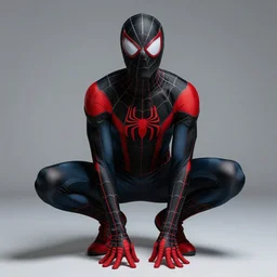 spider - man costume. spiderman. [ [ black ] ] and red. unique. sharp. tactical.