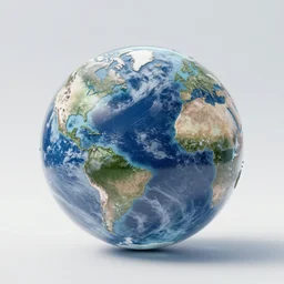 planet earth made of glass