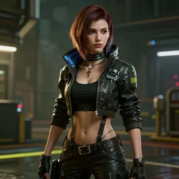tissaia de vries in cyberpunk 2 0 7 7, unreal engine 5 4 k, hyperdetailed photorealism