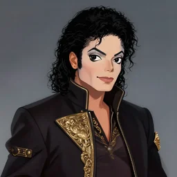 portrait of medieval rockstar king michael jackson, artstation, detailed cartoon, elegant, digital painting, concept art, smooth, sharp focus, illustration, ghibli, makoto shinkai, don bluth, fujita goro, jean giraud, akihiko yoshida, tom whalen 8 k
