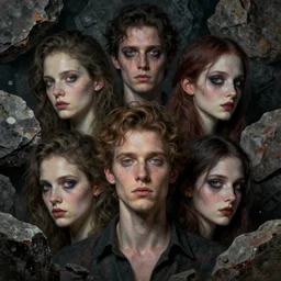 portrait, nightmare anomalies, rocks by dariusz zawadzki, kenneth blom, mental alchemy, james jean, pablo amaringo, naudline pierre, contemporary art, hyper detailed